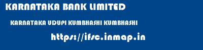 KARNATAKA BANK LIMITED  KARNATAKA UDUPI KUMBHASHI KUMBHASHI  ifsc code